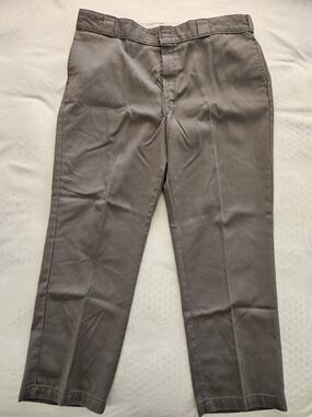 Dickies Men's Grey Straight-Leg Chinos
